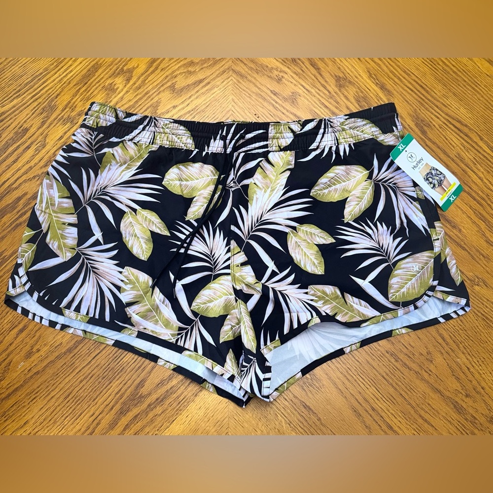 Set of 2 / women's HURLEY UPF 50 Inseam 3 Swim SHORT XL Orange Floral/Blac - Picture 7 of 11